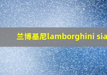 兰博基尼lamborghini sian